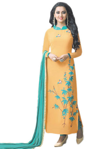 Yellow salwar suit - New India Fashion