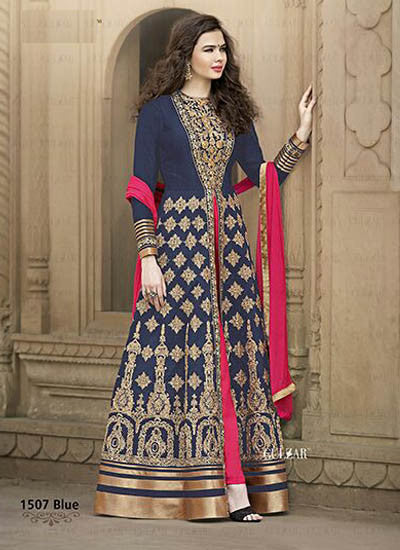 Blue indowestern dress - New India Fashion