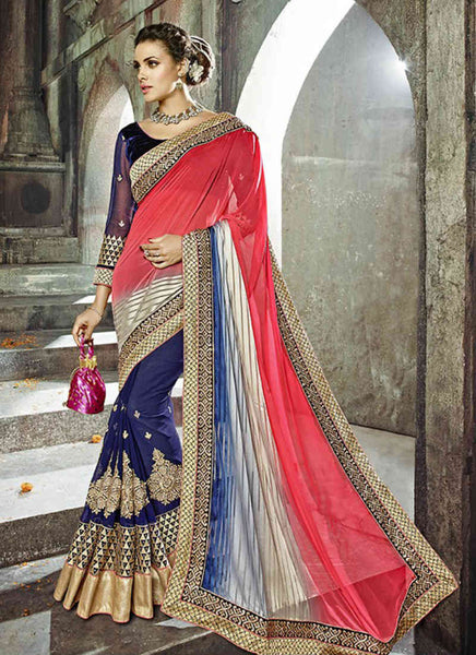 Multicolor saree - New India Fashion