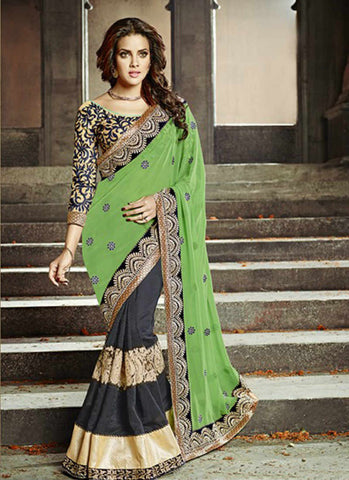 Multicolor saree - New India Fashion