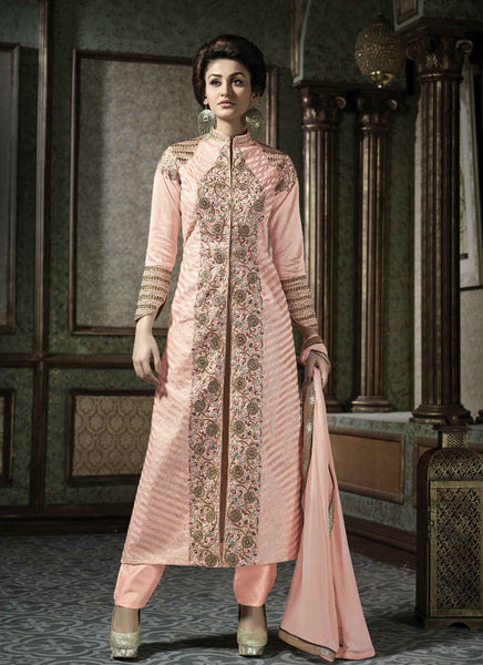 Pink anarkali suit - New India Fashion