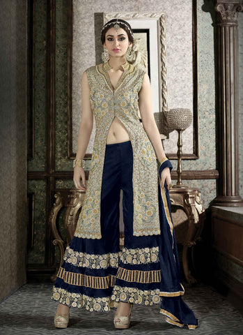 Light sky blue anarkali suit - New India Fashion