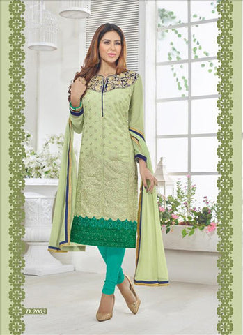 Light Green Straight suit - New India Fashion