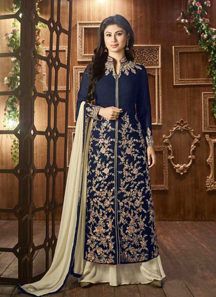 Blue indowestern dress - New India Fashion