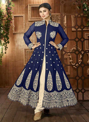 Blue indowestern dress - New India Fashion