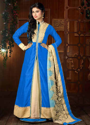 Blue indowestern dress - New India Fashion