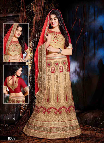Beige designer lehenga choli 
