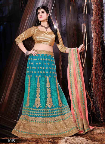 Sky Blue designer lehenga choli 