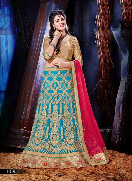 Sky Blue designer lehenga choli 
