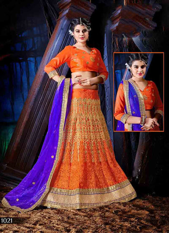 Orange designer lehenga choli 