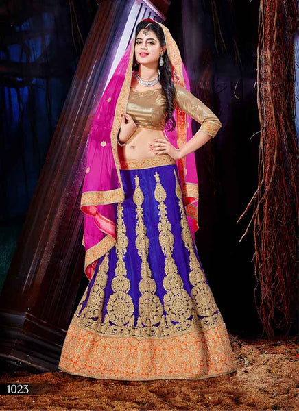 Royal Blue designer lehenga choli 