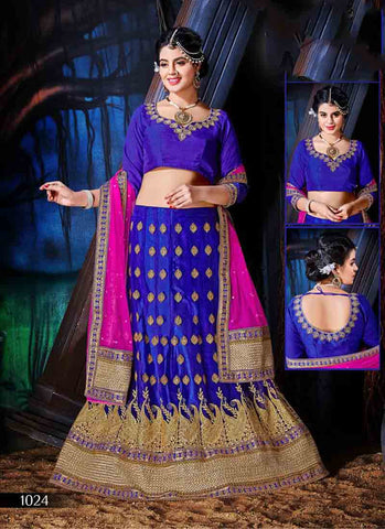 Royal Blue designer lehenga choli 