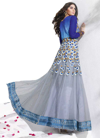 Blue and Grey designer dress 