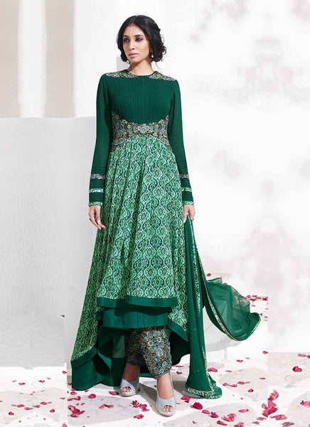 Green designer dress 