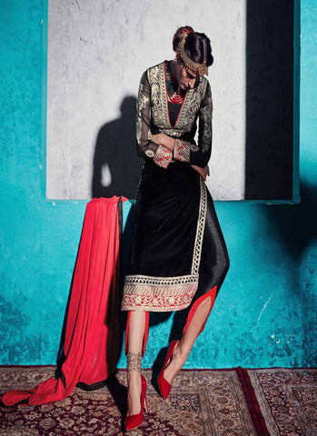 Black indowestern dress 