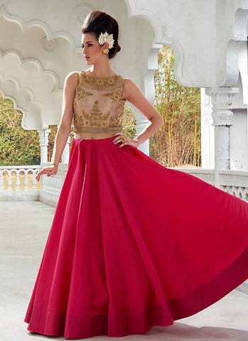 Pink designer gown 