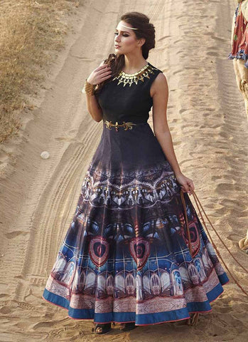 Coffee indowestern gown