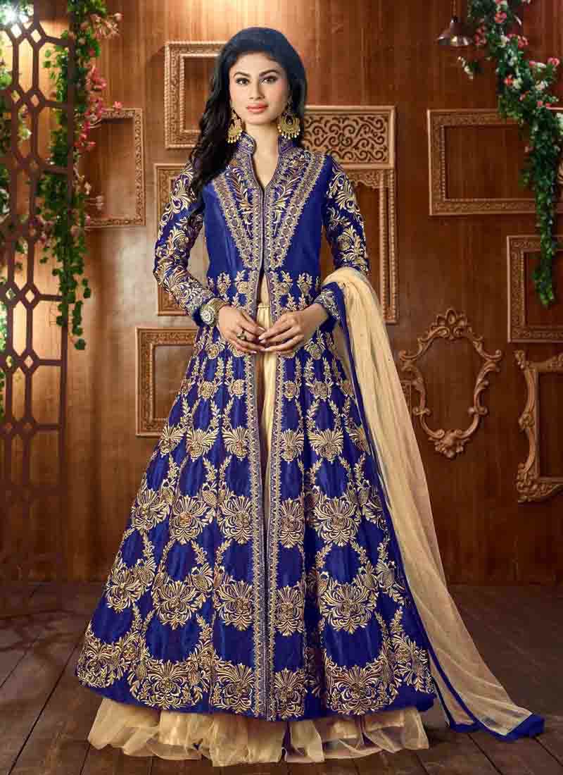 Royal blue indowestern dress New India Fashion