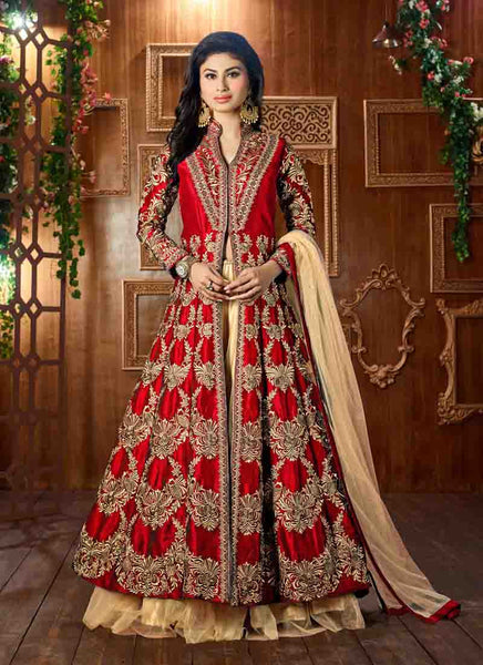 Red indowestern dress 
