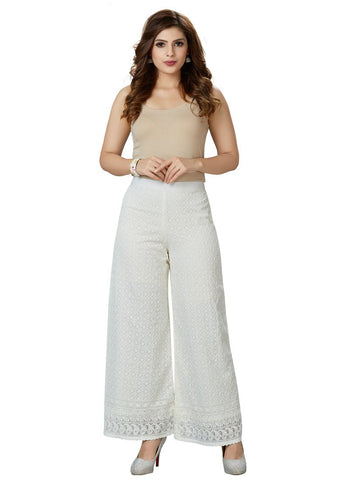 Cream designer palazo