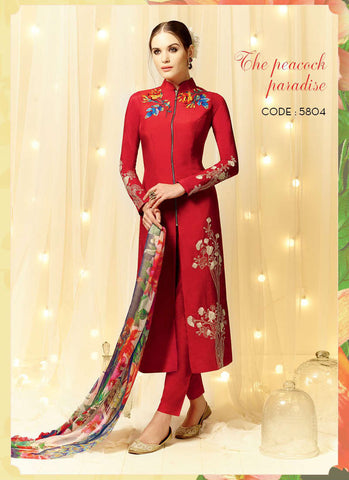 Red salwar suit - New India Fashion
