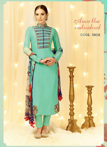Sea green salwar suit - New India Fashion