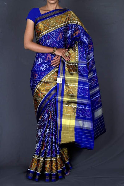 Dark Blue Patola Saree