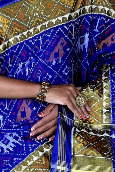 Dark Blue Patola Saree