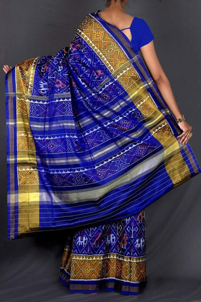 Dark Blue Patola Saree