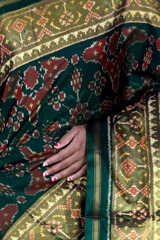 Dark Green ChhandiBhat Patola