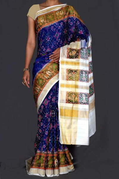 Exotic Navratna Patola in Single ikat