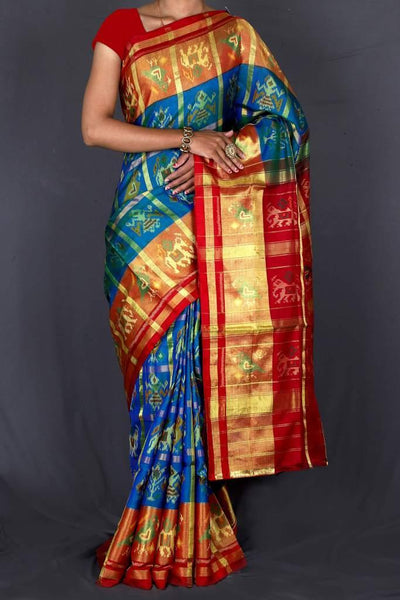 Patola sari zari chex saree