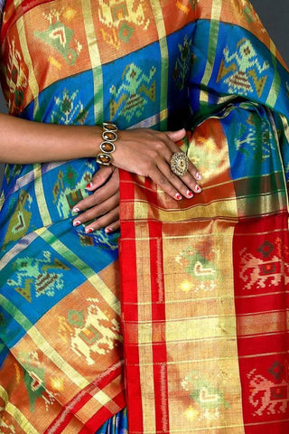 Patola sari zari chex saree