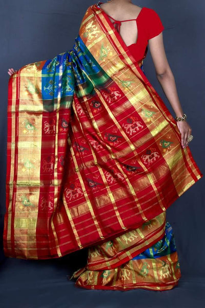 Patola sari zari chex saree