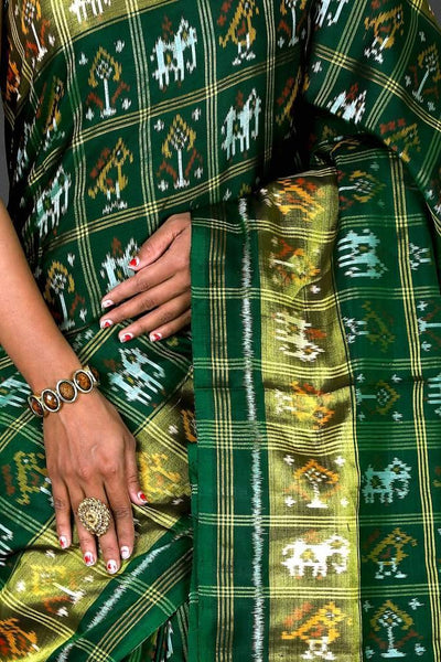 Patola silk saree in zari chex