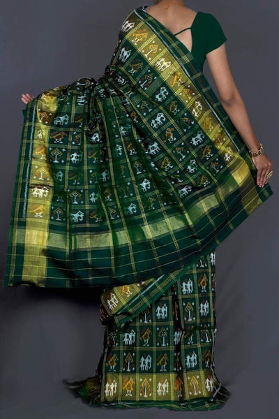 Patola silk saree in zari chex