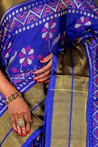 Dark Blue Fancy Patola Saree