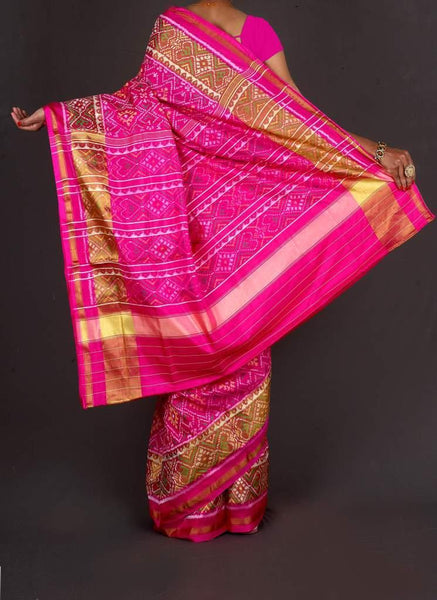 Pink panchanda Patola Saree