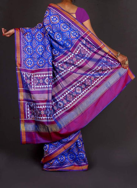 Sky Blue Patola Saree