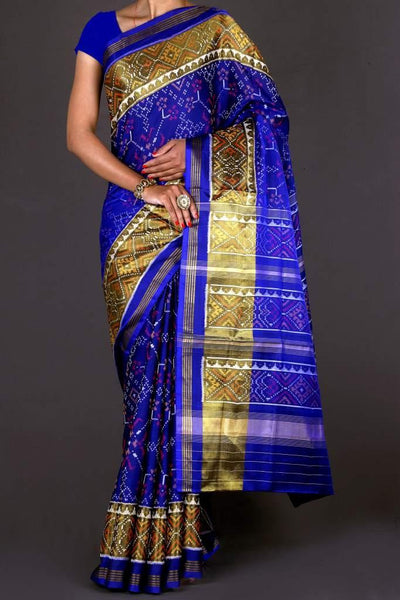 Blue Navratna Patola Saree