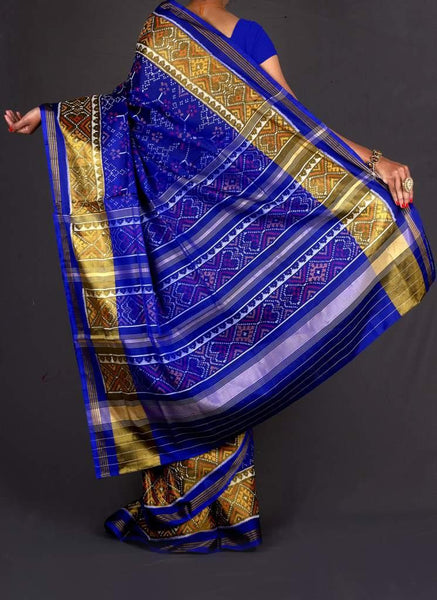 Blue Navratna Patola Saree