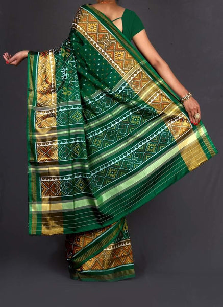 Green and Golden Patola Saree
