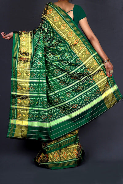 Green Narikunj  Patola Saree