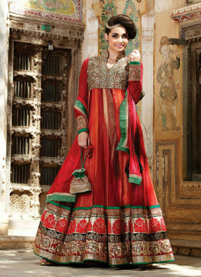 Red Indian salwar kameez - New India Fashion