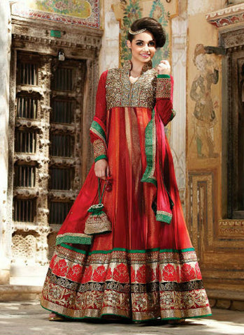 Red Indian salwar kameez - New India Fashion