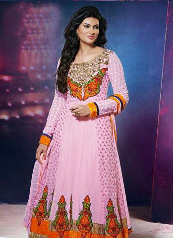 Coral-pink-dress with dupatta - New India Fashion