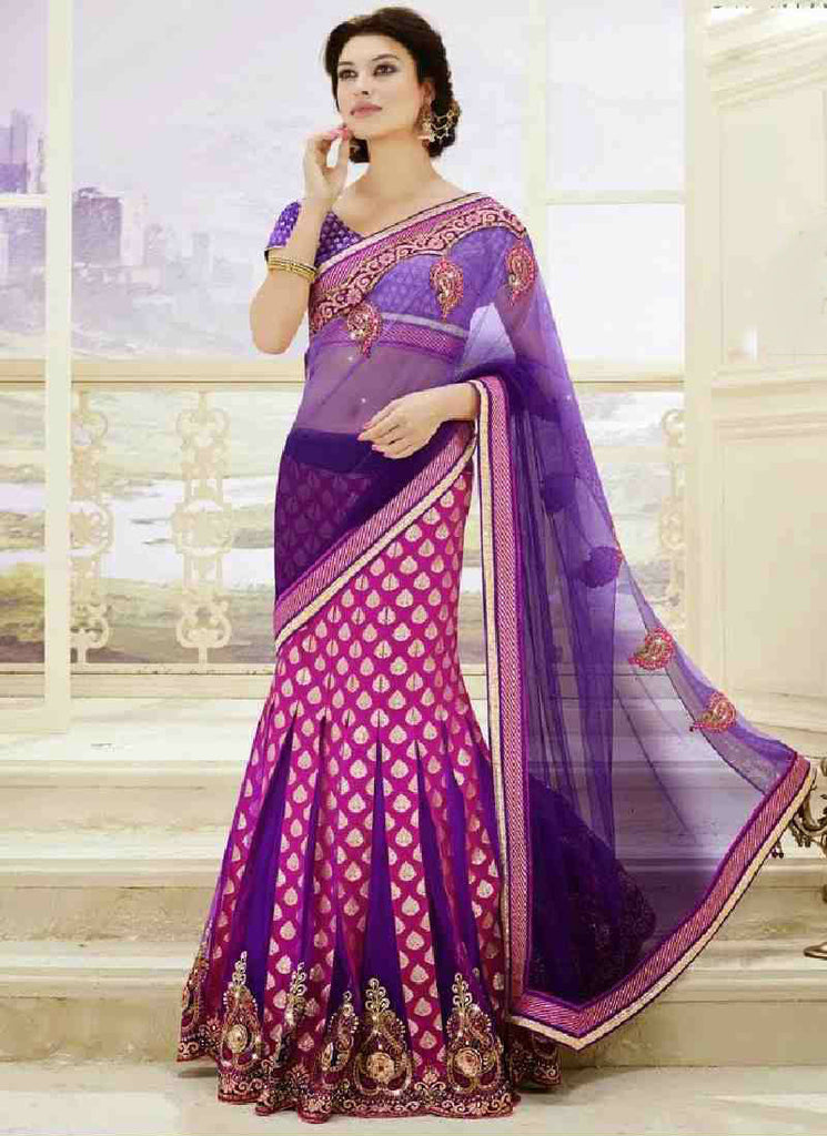 Buy Myaara Embellished Lehenga Choli Set with Dupatta | Purple Color Women  | AJIO LUXE
