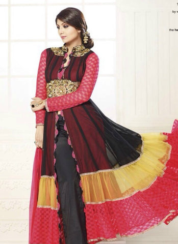 Peach black Indian salwar suit - New India Fashion