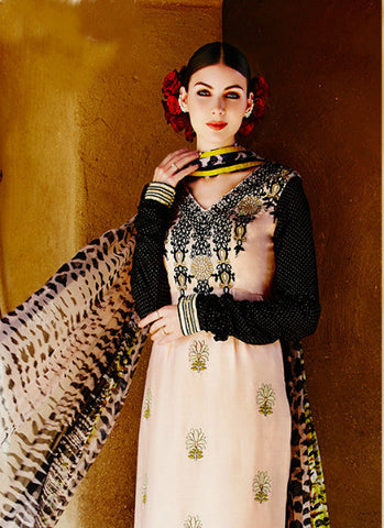 Black and white global desi salwar - New India Fashion