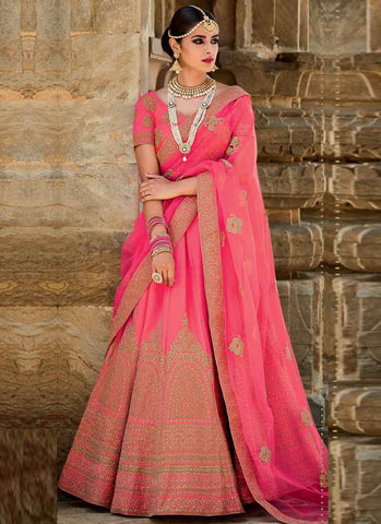 Baby pink designer lehenga 